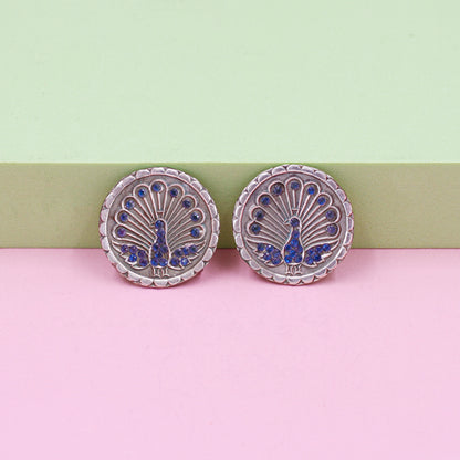 Elevate Your Style with Handcrafted Silver Stud Earrings in Vintage Design