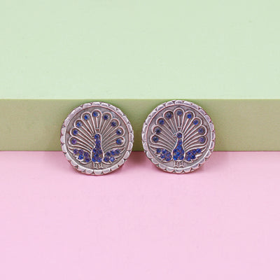 Elevate Your Style with Handcrafted Silver Stud Earrings in Vintage Design
