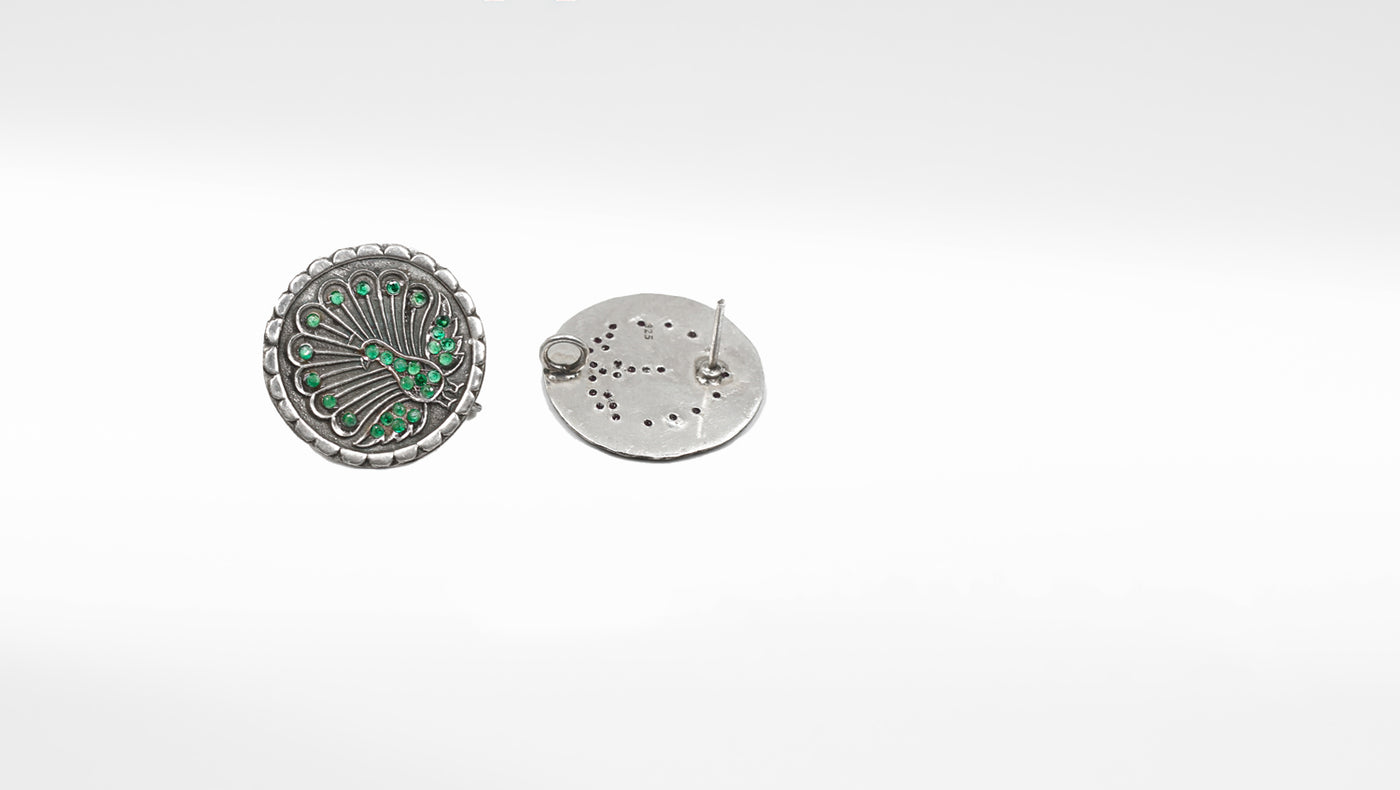 Enhance Your Ensemble with Handcrafted Antique Design Silver Studs