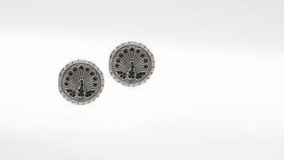 Embrace the Timeless Appeal of Antique Design Silver Stud Earrings