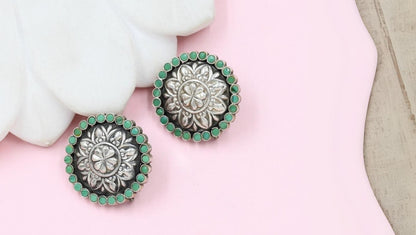 Sangeeta Boochra: Captivating Silver Earrings, Handcrafted with Love