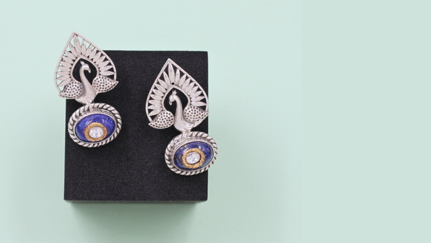 Graceful Plumage: Sangeeta Boochra Peacock Earrings