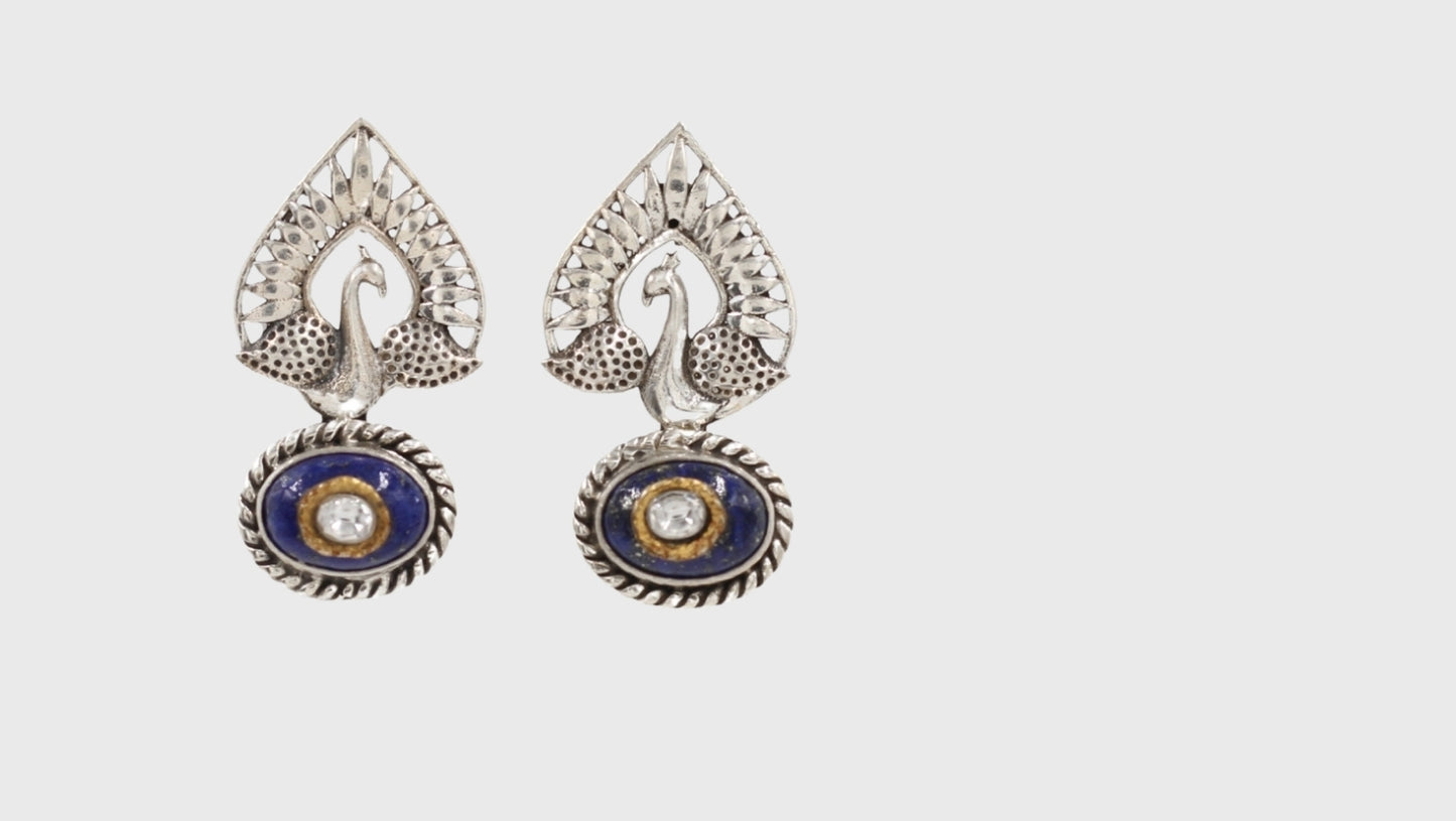 Graceful Plumage: Sangeeta Boochra Peacock Earrings