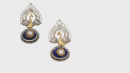 Elegant Aura: Sangeeta Boochra Peacock Design Earrings