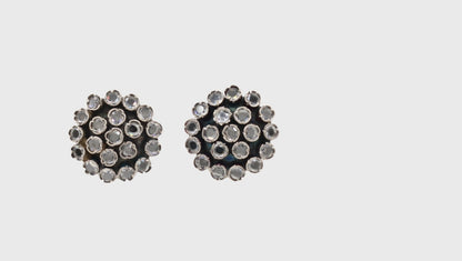 Sculpted Circles: Sangeeta Boochra Silver Round Earrings