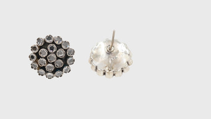 Sculpted Circles: Sangeeta Boochra Silver Round Earrings