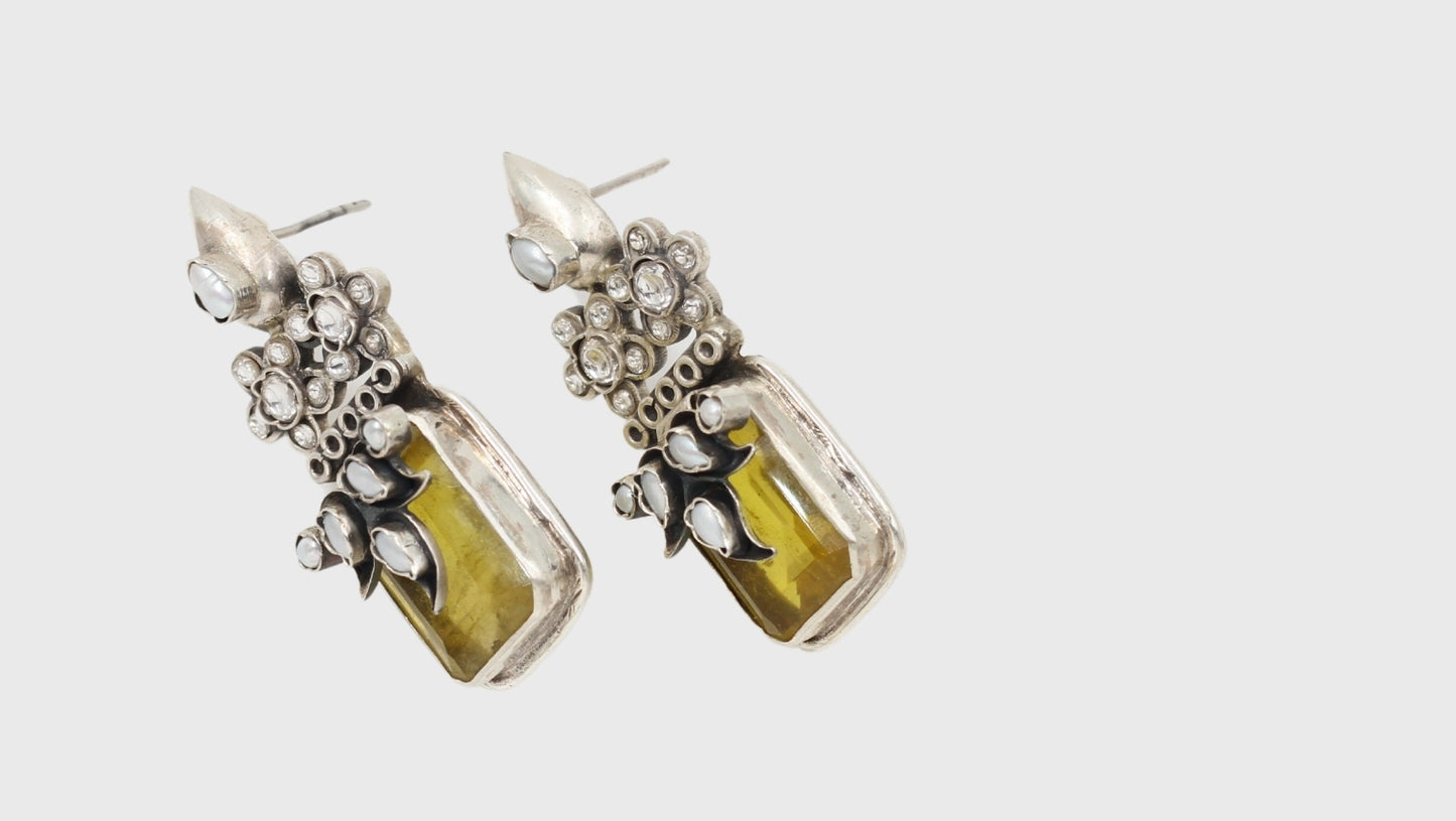 Elegant Artistry Sangeeta Boochra Handcrafted Silver Earrings