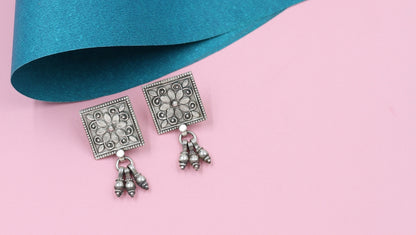 Artisan Craftsmanship Sangeeta Boochra Antique Silver Earrings