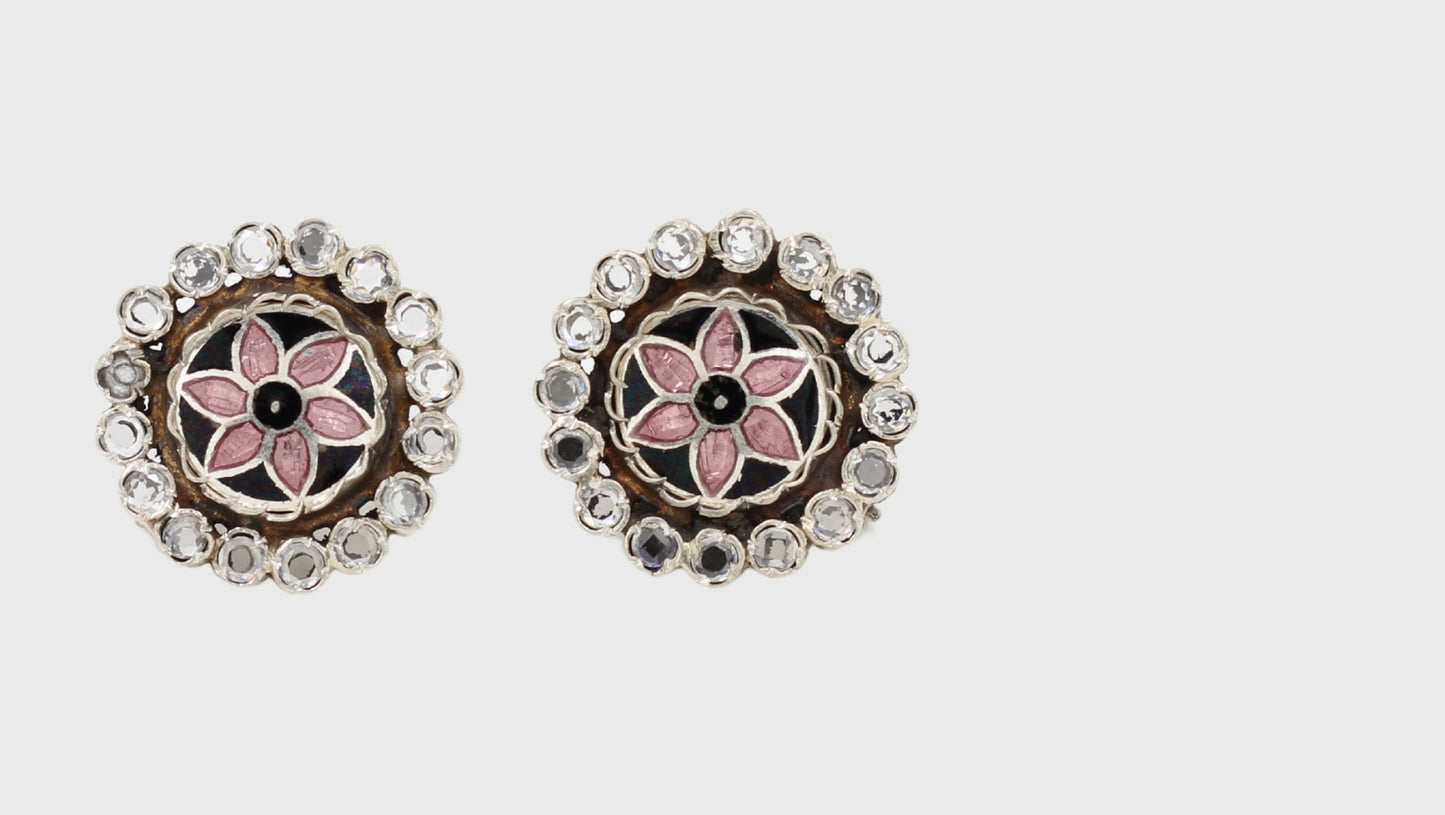 Elegant Sangeeta Boochra Silver Handcrafted Stud Earrings