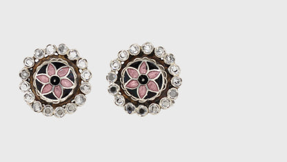 Elegant Sangeeta Boochra Silver Handcrafted Stud Earrings