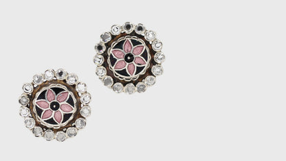 Elegant Sangeeta Boochra Silver Handcrafted Stud Earrings