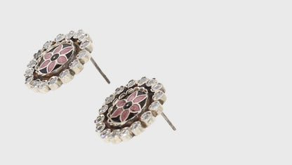 Elegant Sangeeta Boochra Silver Handcrafted Stud Earrings