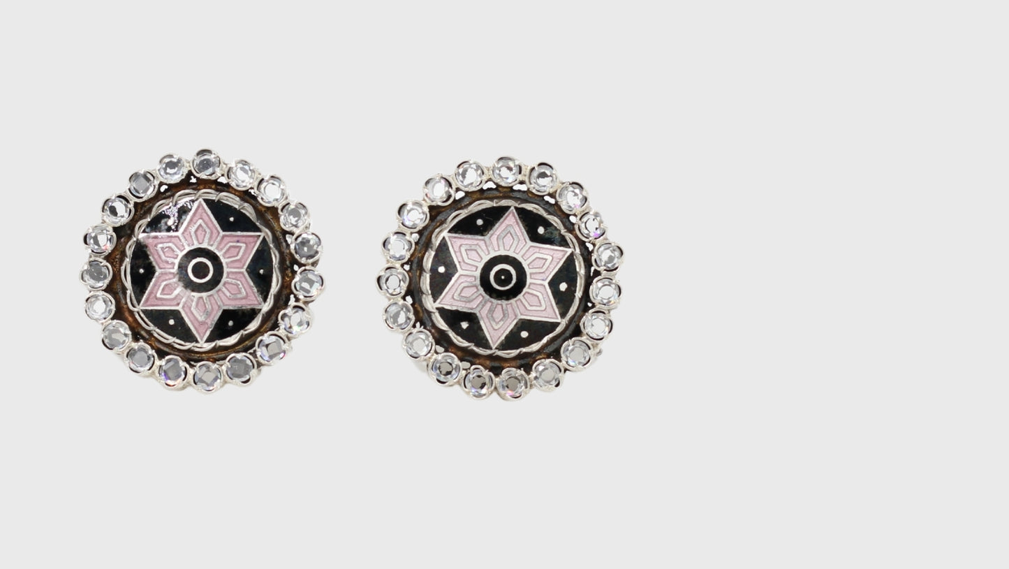 Exquisite Silver Artisan Beautiful Stud Earrings