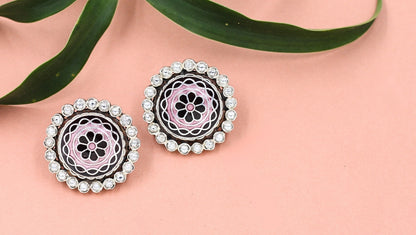 Timeless Artisan Silver Stud Earrings from Sangeeta Boochra