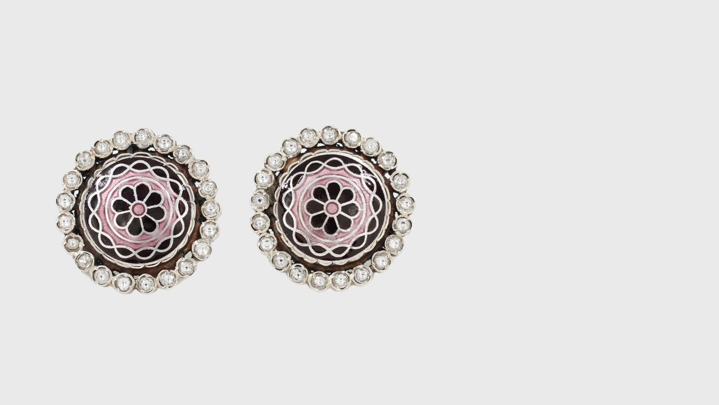 Timeless Artisan Silver Stud Earrings from Sangeeta Boochra