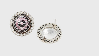 Timeless Artisan Silver Stud Earrings from Sangeeta Boochra