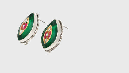 Timeless Grace: Sangeeta Boochra Handcrafted Silver Earrings