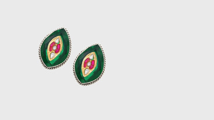 Timeless Grace: Sangeeta Boochra Handcrafted Silver Earrings