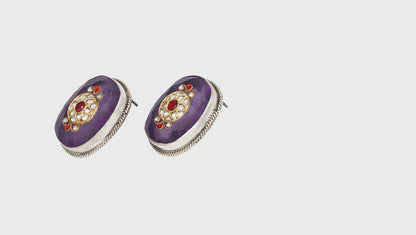 Radiant Charm: Sangeeta Boochra Handcrafted Silver Earrings