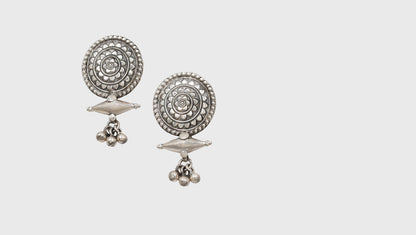 Crafted Radiance: Silver Handmade Earrings by Sangeeta Boochra