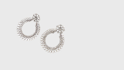 Radiant Craftsmanship: Sangeeta Boochra Beautiful Handmade Silver Earrings