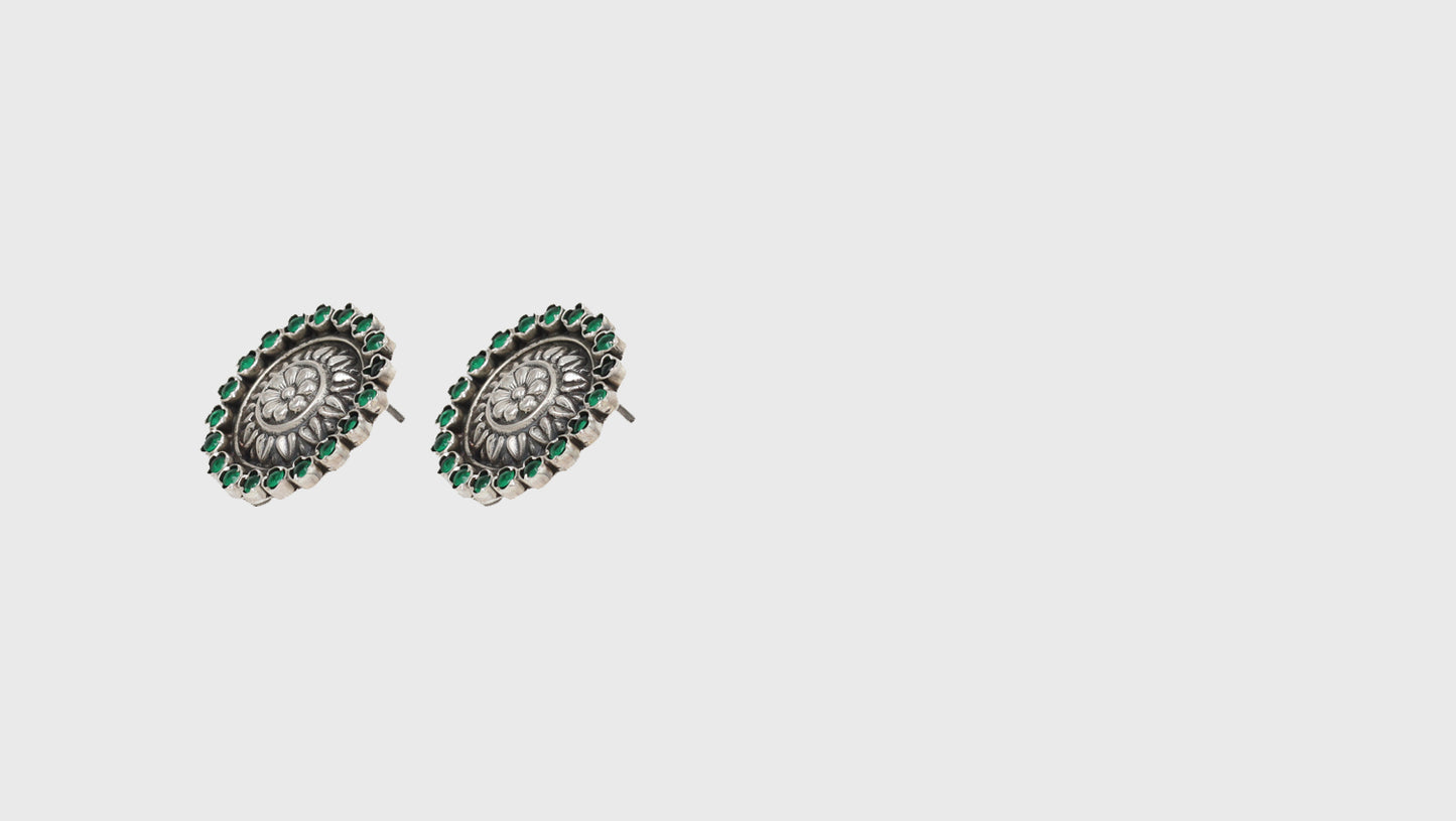 Timeless Grace : Sangeeta Boochra Silver Handcrafted Studs