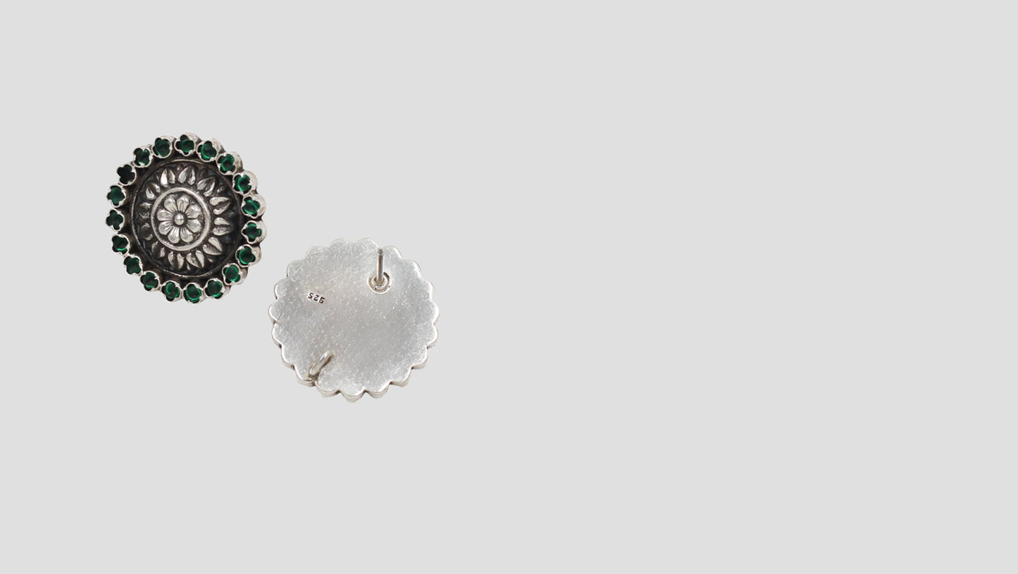 Timeless Grace : Sangeeta Boochra Silver Handcrafted Studs