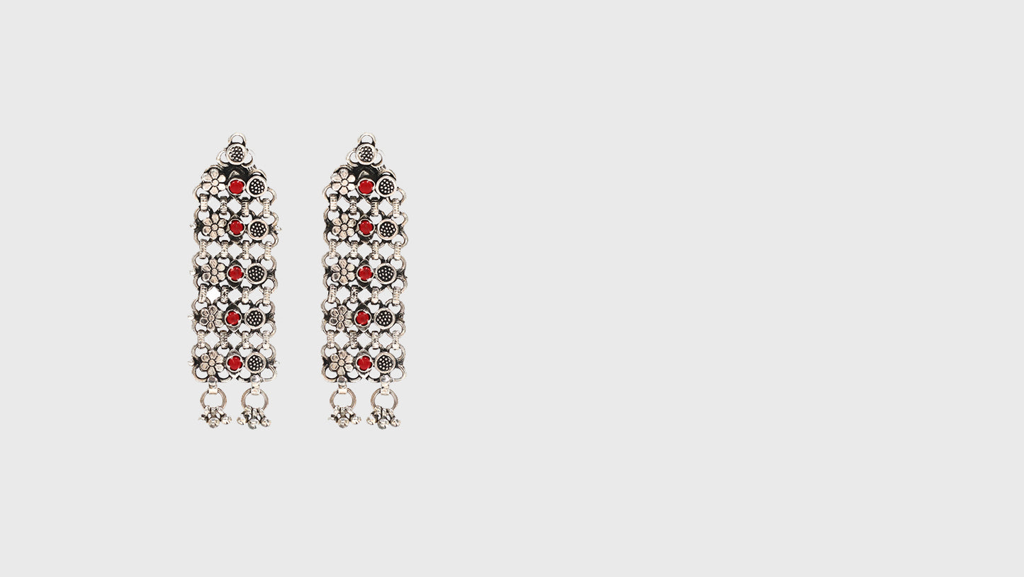 Exquisite Traditional Silver Earrings by Sangeeta Boochra