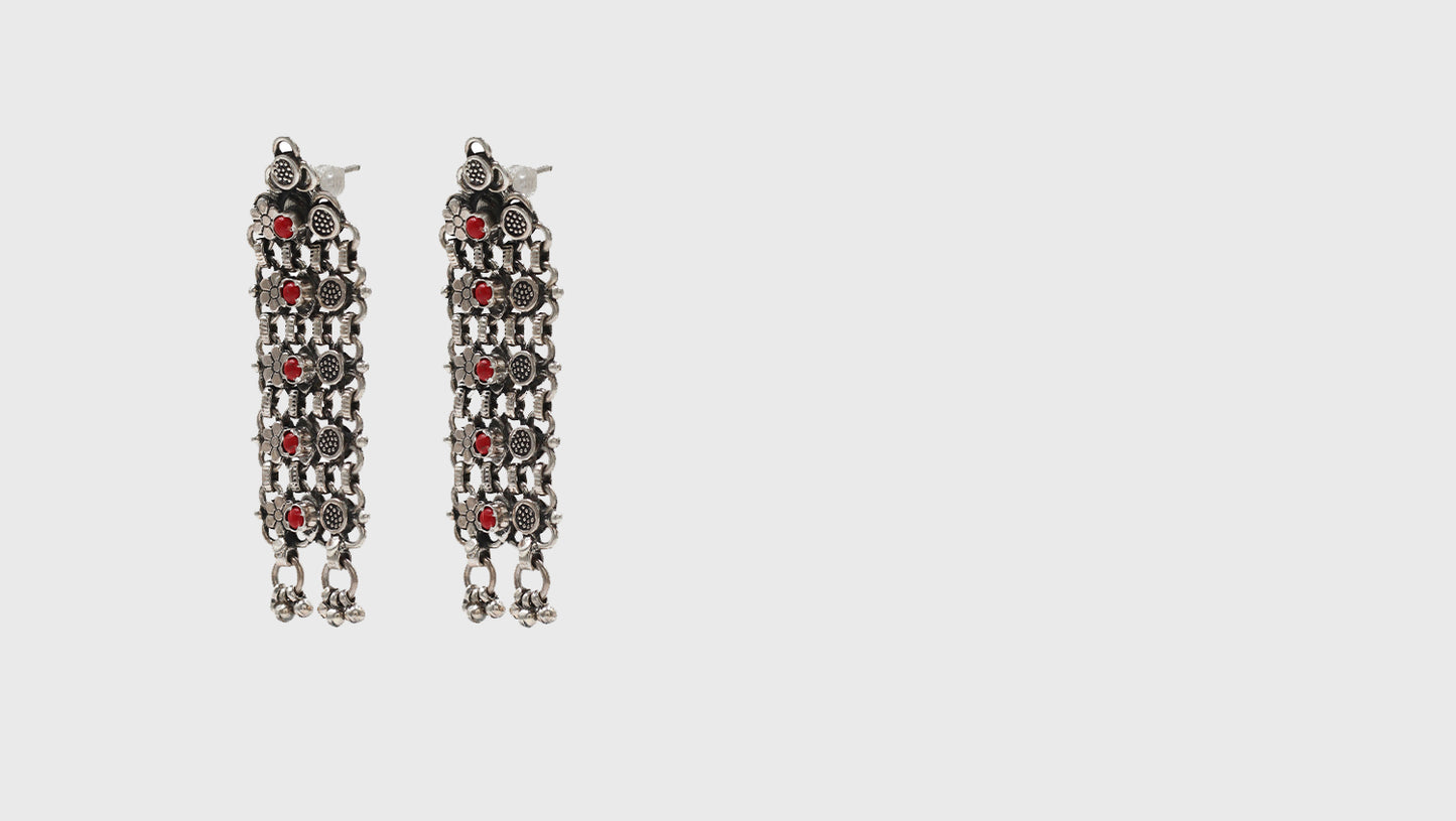 Exquisite Traditional Silver Earrings by Sangeeta Boochra
