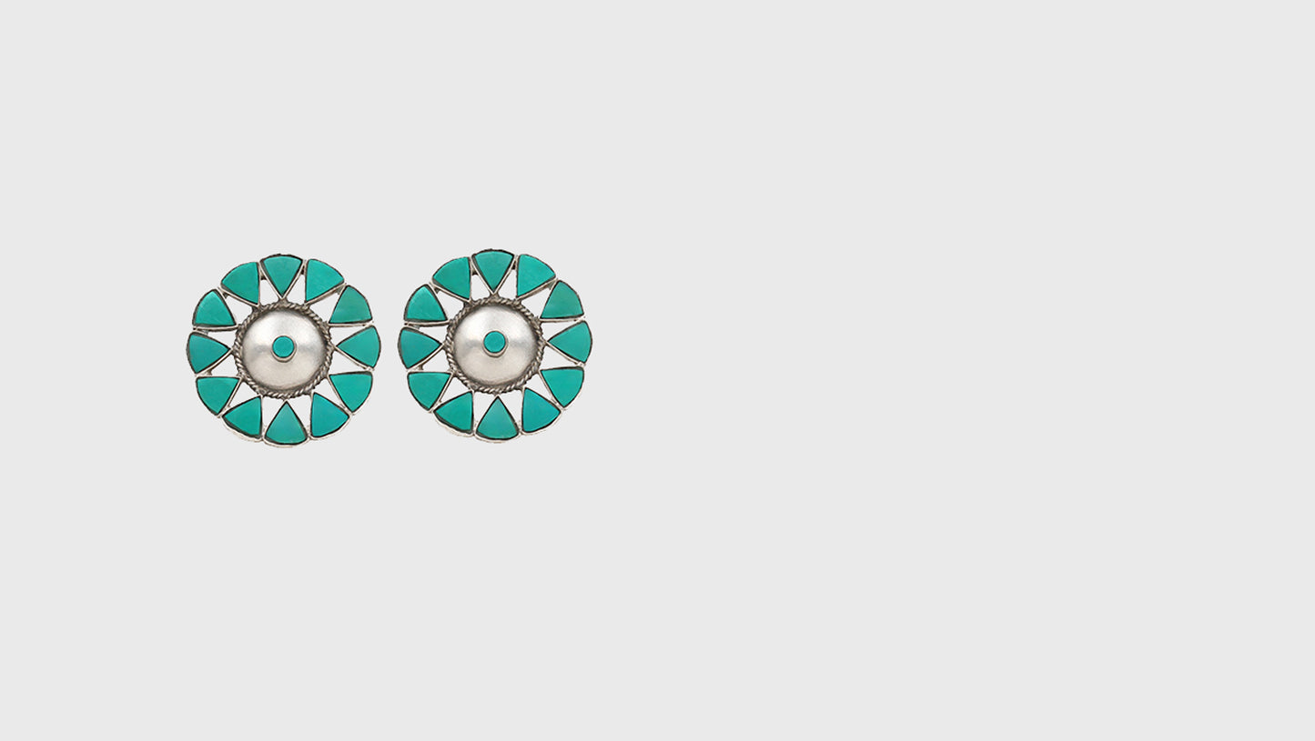 Sophisticated Beauty: Sangeeta Boochra Silver Handcrafted Studs