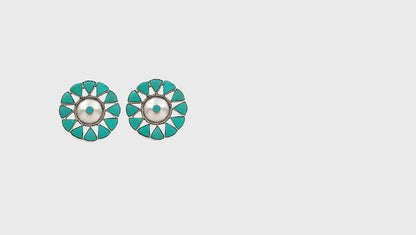 Sophisticated Beauty: Sangeeta Boochra Silver Handcrafted Studs