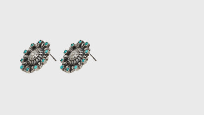 "Delicate Charm: Sangeeta Boochra Silver Handcrafted Studs "