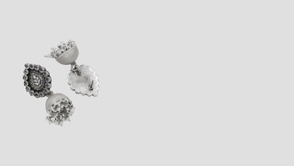 Heritage Silver Jhumka Earrings by Sangeeta Boochra