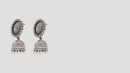 Classic Lotus Motif Jhumkas by Sangeeta Boochra