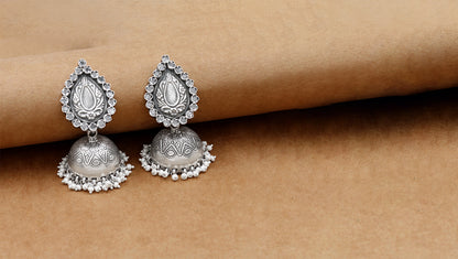 “Royal Bloom Teardrop Jhumkas – Handcrafted Heritage by Sangeeta Boochra”