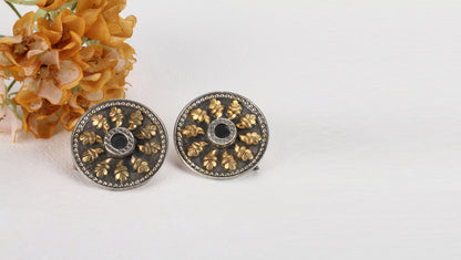 Sangeeta Boochra Dual Tone Silver Earrings