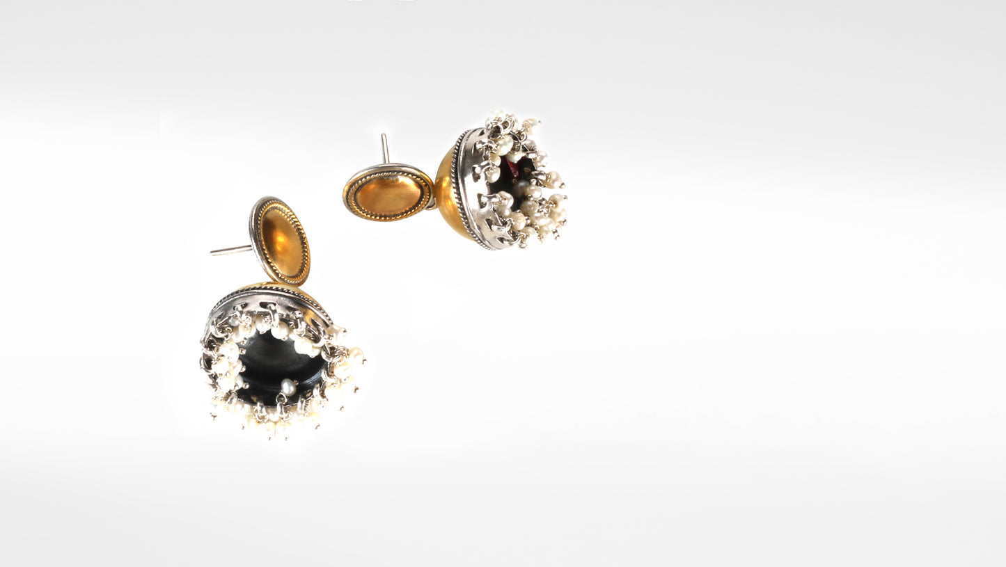 Sangeeta Boochra Silver Earrings With 24K Gold Plating