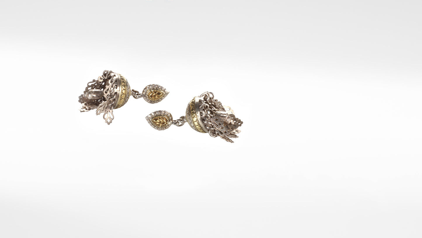 Sangeeta Boochra Silver Earrings With 24K Gold Plating