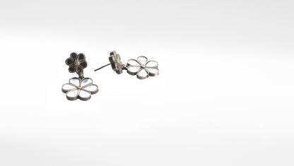 Sangeeta Boochra Silver Earrings Studded With Glass Stone