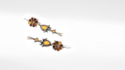 Sangeeta Boochra Silver Earrings Studded With Glass Stone