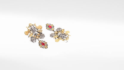 Sangeeta Boochra Silver Earrings With 24K Gold Plating