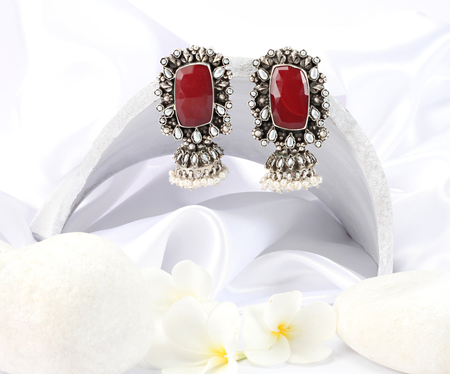 Sangeeta Boochra Silver Earrings