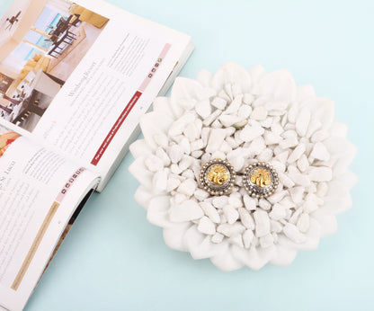 Sangeeta Boochra Gold Tone Silver Earrings