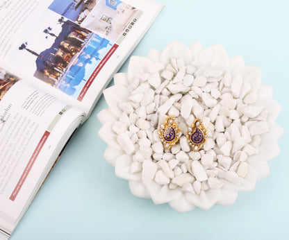 Sangeeta Boochra Dual Tone Silver Earrings