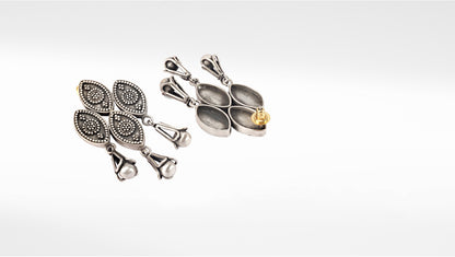 Sangeeta Boochra Tribal Silver Earrings