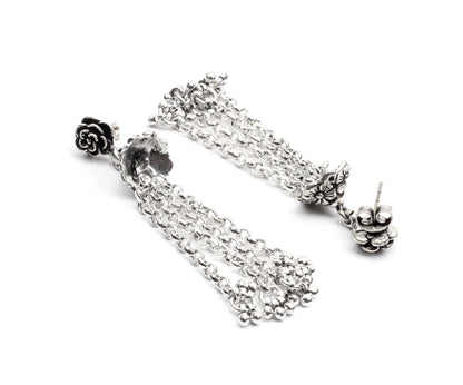 Silver Handcrafted Tribal Silver Earrings