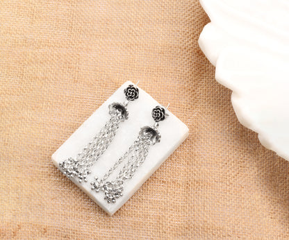 Silver Handcrafted Tribal Silver Earrings