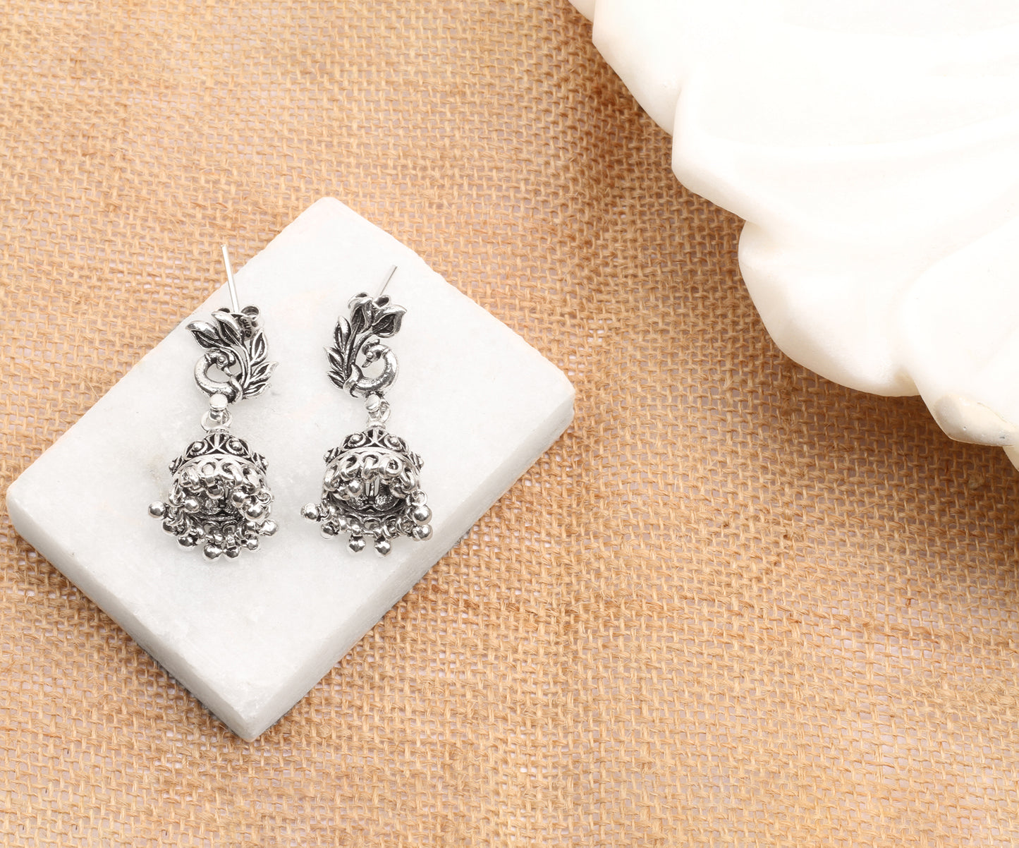 Silver Handcrafted Tribal Silver Earrings