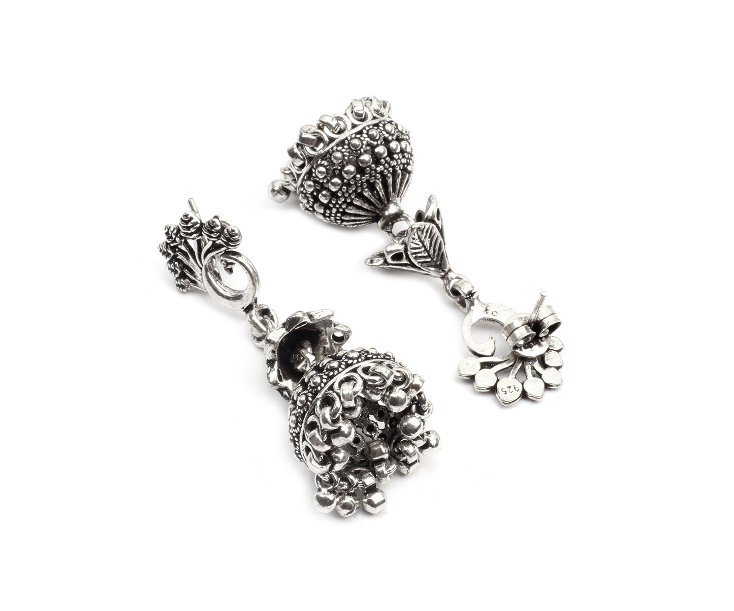 Silver Handcrafted Tribal Silver Earrings