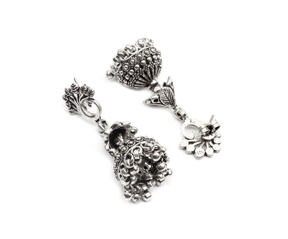 Silver Handcrafted Tribal Silver Earrings